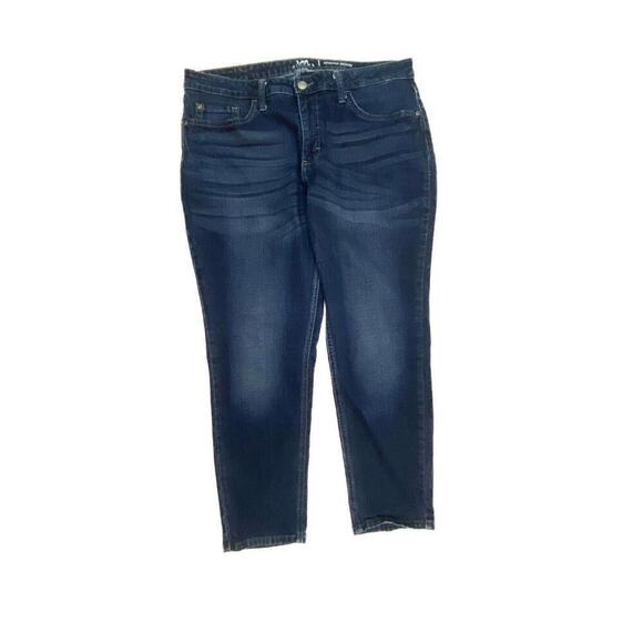 Lee Mid Rise Skinny Women's size 16P Dark Wash Blue Denim jeans - Picture 1 of 4